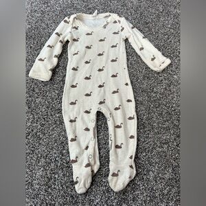 Kate Quinn cream swan jumpsuit size 6-9 months